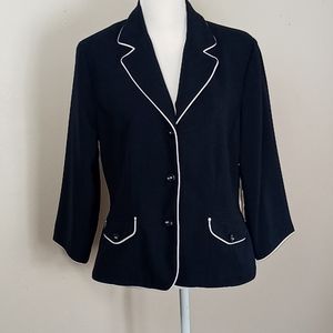 Black piped blazer Size 12